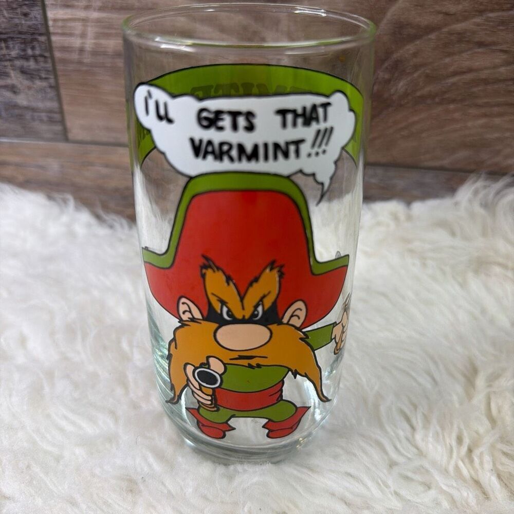 Yosemite Sam Looney Tunes 8 oz Glass Tumbler Arby’s Collector Series 1966